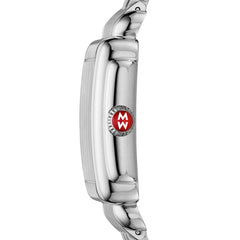Michele Deco Mid Mother of Pearl Diamond Dial Steel Watch