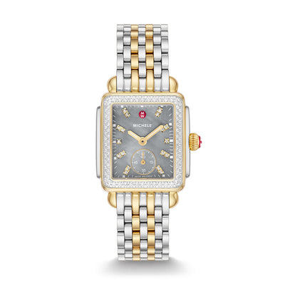 Michele Deco Mid Gray Mother-of-Pearl Diamond Watch - Michele product