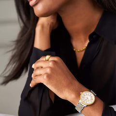 Michele Serein Mid Two Tone Diamond Dial Watch – 36mm