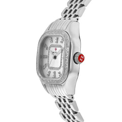 Michele Meggie Stainless Steel Diamond Watch