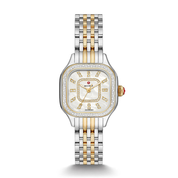 Michele Meggie Two Tone Diamond Watch
