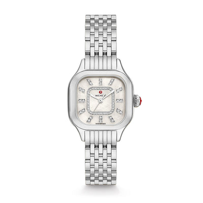 Michele Meggie Mother of Pearl Diamond Dial Stainless Steel Watch - Michele product