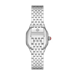Michele Meggie High Shine Diamond Dial Stainless Steel Watch