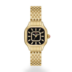 Michele Meggie Black Dial Diamond Watch