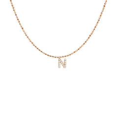 EF Collection Diamond Initial Charm in Yellow gold