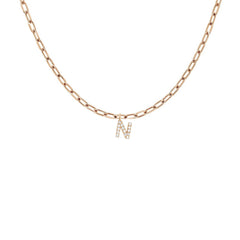 EF Collection Diamond Initial Charm in Yellow gold