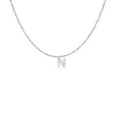 EF Collection Diamond Initial Charm in Yellow gold