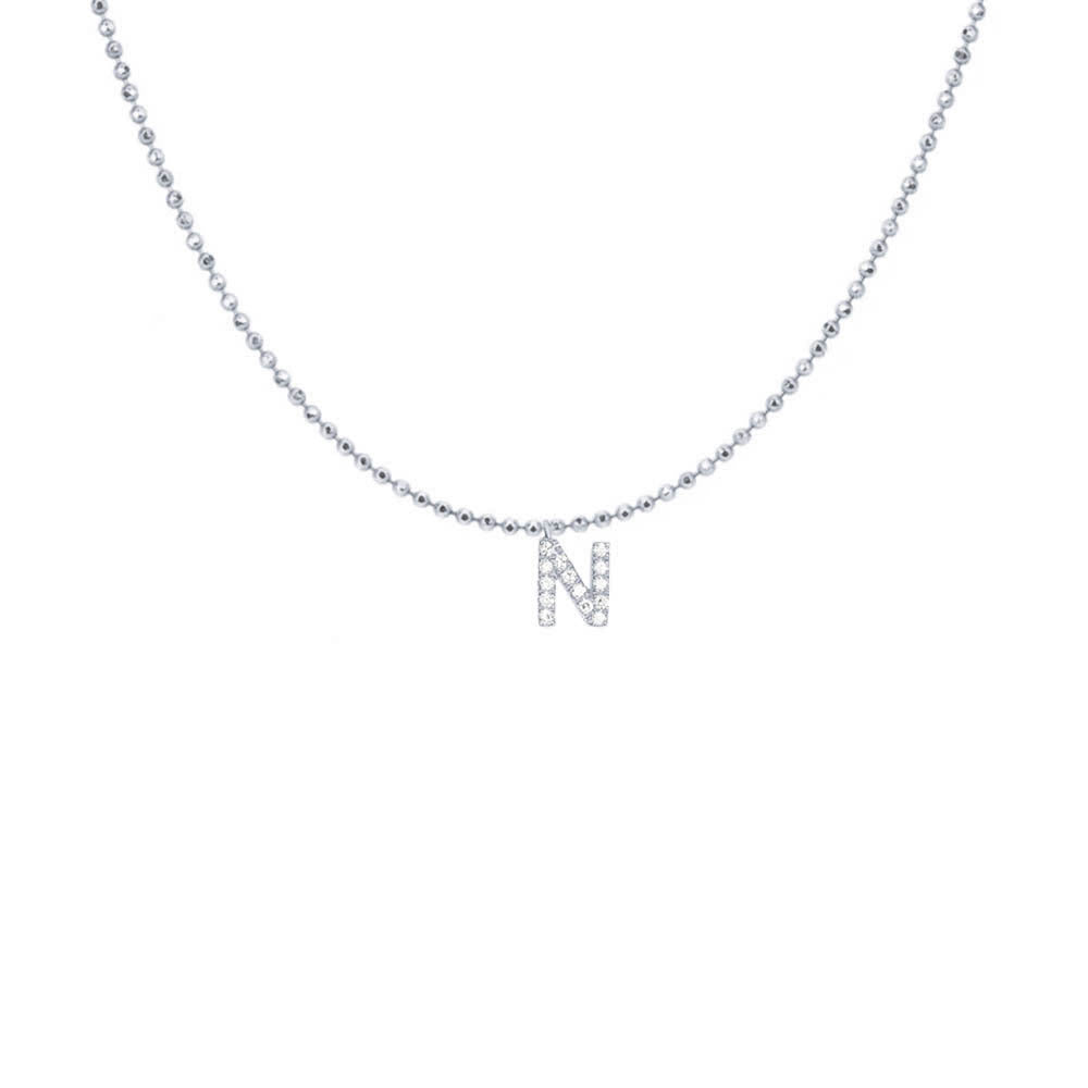 EF Collection Diamond Initial Charm in Yellow gold