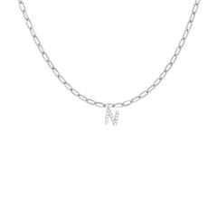EF Collection Diamond Initial Charm in Yellow gold