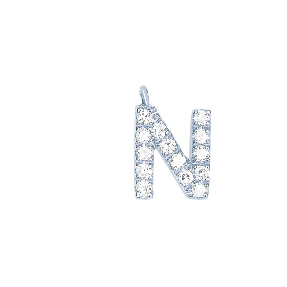 EF Collection Diamond Initial Charm in Yellow gold