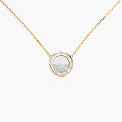 Moritz Glik Naipe Circle Necklace with Diamonds