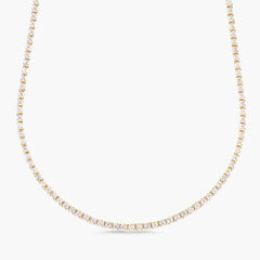 Yellow Gold Tennis Necklace by Carbon and Hyde