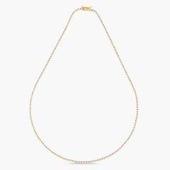 Yellow Gold Tennis Necklace by Carbon and Hyde