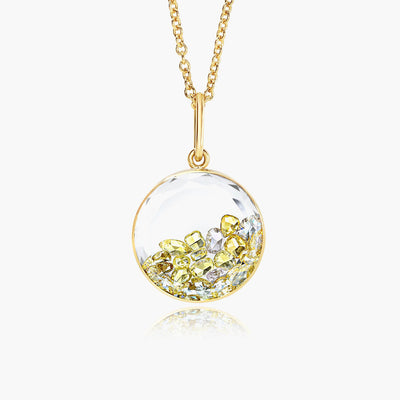 Moritz Glik Core 15 Yellow and White Diamond Shaker Necklace - Moritz Glik product