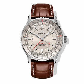 Breitling Navitimer Automatic GMT 41 Beige Dial on Alligator Leather- 41mm