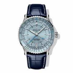 Breitling Navitimer Automatic GMT 41 Light Blue Dial on Alligator Leather- 41mm