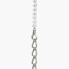 John Hardy Surf Freshwater Pearl Silver Link Choker