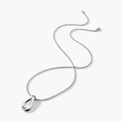 John Hardy Surf Silver Link Pendant on a Etruscan Chain