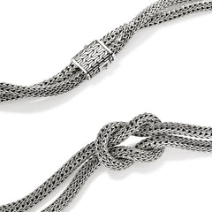 John Hardy Love Knot Silver Double Chain Necklace - 5mm