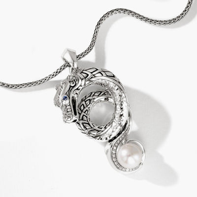 John Hardy Legends Naga Pave Diamond and Pearl Dragon Pendant - John Hardy product