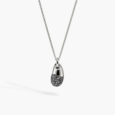 John Hardy Pebble Black Sand Diamond Pavé Silver Necklace - John Hardy product