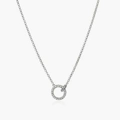 John Hardy Essentials Diamond Interlinking Silver Necklace