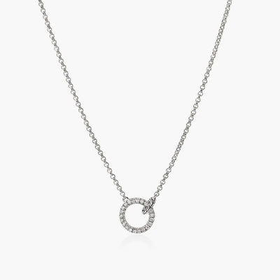 John Hardy Essentials Diamond Interlinking Silver Necklace - John Hardy product