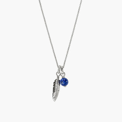 John Hardy Modern Talisman Diamond and Lapis Feather Necklace - John Hardy product
