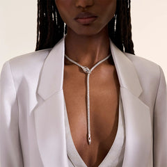 John Hardy Diamond Naga Lariat Necklace