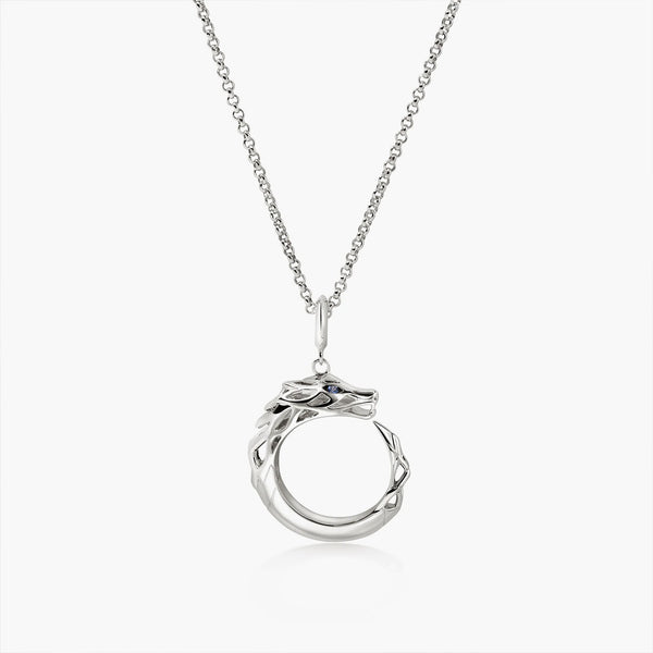 John Hardy Naga Circle Pendant with Sapphire Eyes, NBS603541BSP
