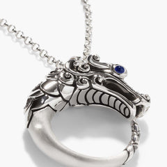 John Hardy Legends Naga Small Black Sapphire & Spinel Pendant Necklace