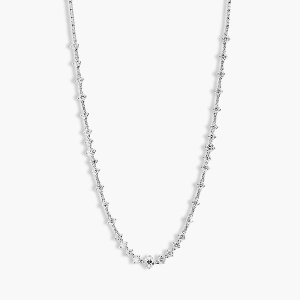 4 Carat Scattered Diamond Tennis Necklace