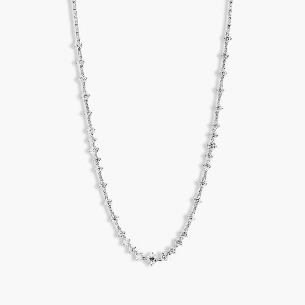 4 Carat Scattered Diamond Tennis Necklace