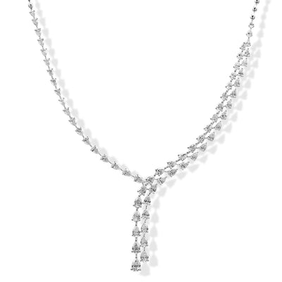 Private Label Nova Cascade Diamond Necklace in 18K White Gold - Private Label product