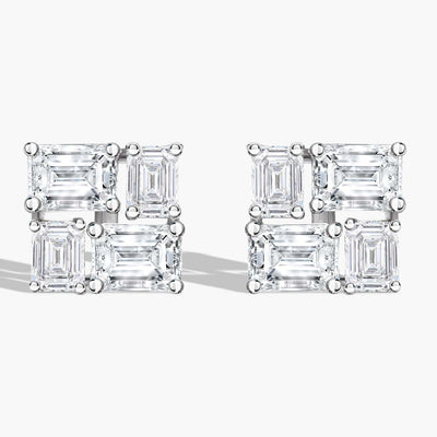 Private Label Emerald Mosaica Stud Earrings - Private Label product