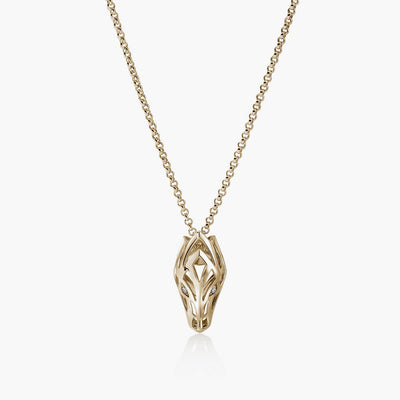 John Hardy Naga Diamond Pendant Necklace in 14K Yellow Gold - John Hardy product