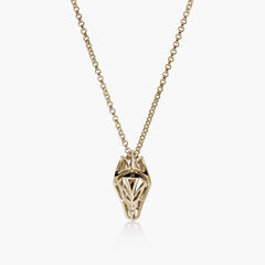 John Hardy Naga Diamond Pendant Necklace in 14K Yellow Gold