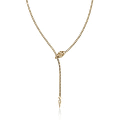 John Hardy Diamond Naga Gold Lariat Necklace