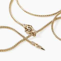 John Hardy Diamond Naga Gold Lariat Necklace