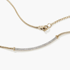 John Hardy Essentials Pavé Chain Necklace in 14K Yellow Gold - 1.8mm