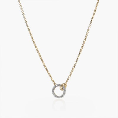 John Hardy Essentials Diamond Interlinking Gold Necklace - John Hardy product