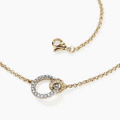 John Hardy Essentials Diamond Interlinking Silver Necklace