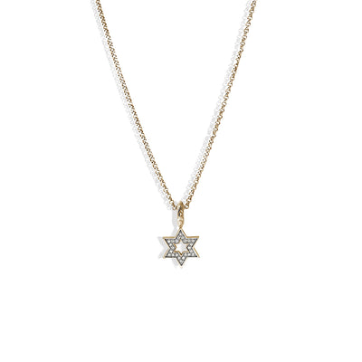 John Hardy Essentials Diamond Pave Gold Star of David Necklace - J.R.DUNN product
