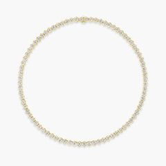 8.95 Carat Hexagon Bezel Diamond Tennis Necklace