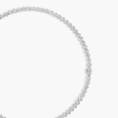 20 Carat Hexagon Bezel Diamond Tennis Necklace