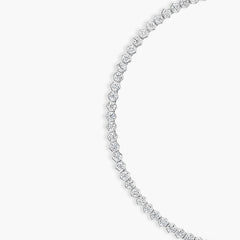 20 Carat Hexagon Bezel Diamond Tennis Necklace