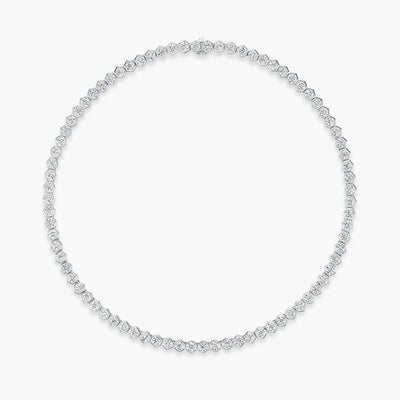 20 Carat Hexagon Bezel Diamond Tennis Necklace - Private Label product