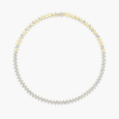 13 Carat Halfway Marquise Diamond Tennis Necklace