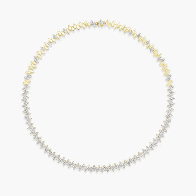 13 Carat Halfway Marquise Diamond Tennis Necklace - Private Label product