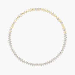 13 Carat Halfway Marquise Diamond Tennis Necklace